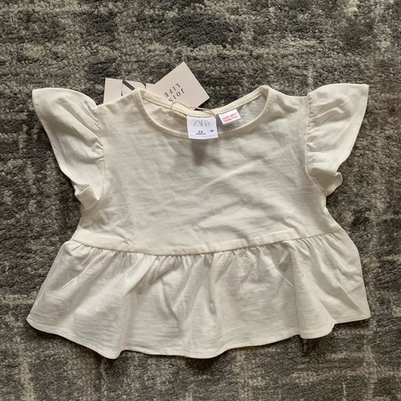 Zara basic ruffled shirt NWT - Picture 2 of 3